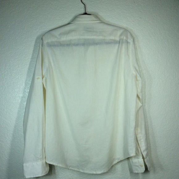 Michael Kors White Long Sleeve Button Up- Size Small - Picture 4 of 9